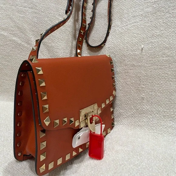 Valentino Rockstud Flip Lock Clasp Mini Messenger Bag - Picture 3 of 5